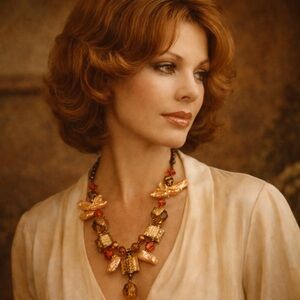 P8 Beautiful  artisan necklace with freshwater stck pearls, 925 sterling stamped